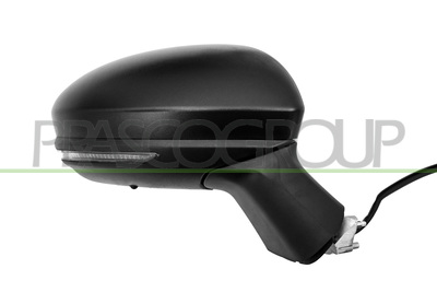 ESPEJO DERECHO ELECTRICO-NEGRO-TERMICO-CON SONDA-CON PILOTO-CONVEXO-9 PINES