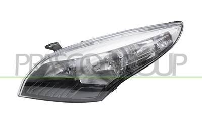OPTICA IZQUIERDA H7+H7 ELECTRICA-CON MOTOR-CROMADA-CON BORDE NEGRO