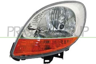 OPTICA IZQUIERDA H4 ELECTRICA-CROMADA-SIN MOTOR-PILOTO AMBAR