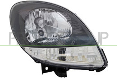 OPTICA DERECHA H4 ELECTRICA-NEGRA-SIN MOTOR-PILOTO BLANCO