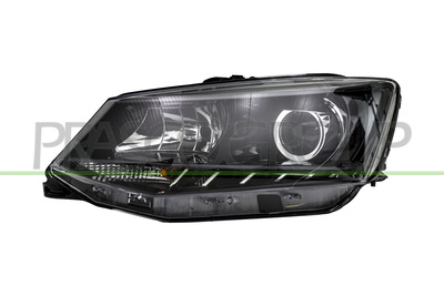 OPTICA IZQUIERDA H7+H7 ELECTRICA-CON MOTOR-CON LUZ DIURNA-NEGRA-LED