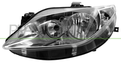 OPTICA IZQUIERDA H7+H7 ELECTRICA-CON MOTOR-CROMADO