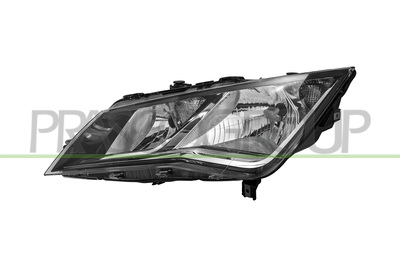 OPTICA IZQUIERDA H7+H7 ELECTRICA-CON MOTOR-NEGRO