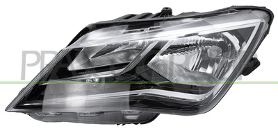 OPTICA IZQUIERDA H7+H7 ELECTRICA-CON MOTOR-NEGRA