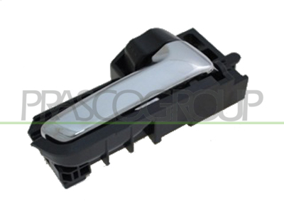 MANECILLA INTERIOR DELANTERA/TRASERA DERECHA-CON PALANCA-CROMADA-BOTON CIERRE NEGRO-ESCUDO NEGRO