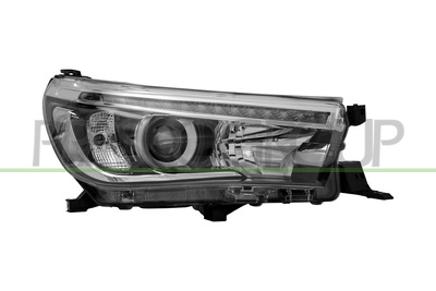 OPTICA DERECHA HB3 ELECTRICA-CON MOTOR-LED-NEGRA
