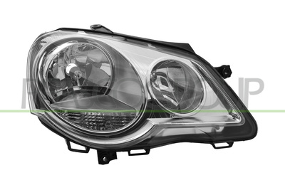 OPTICA DERECHA H1+H7 ELECTRICA-CON MOTOR-CROMADA