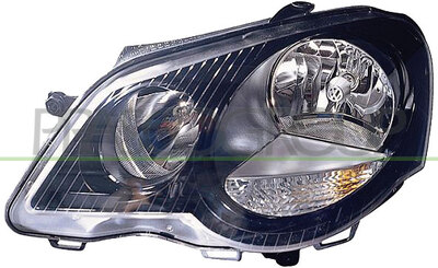 OPTICA IZQUIERDA H7+H1 ELECTRICA-SIN MOTOR C/MOT OR-NEGRA MOD. SPORT
