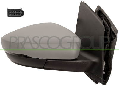 ESPEJO IZQUIERDO ELECTRICO-IMPRIMADO-TERMICO-CON PILOTO-CONECTOR QUADRADO-CONVEXO-6 PINS MOD. 12/09 >