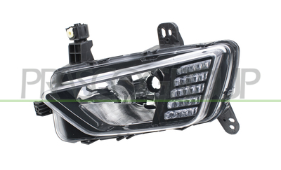 FARO ANTINIEBLA DERECHO CON LUZ DE GIRO-CON LUZ DIURNA-LED-NEGRO