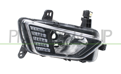 FARO ANTINIEBLA IZQUIERDO CON LUZ DE GIRO-CON LUZ DIURNA-LED-NEGRO