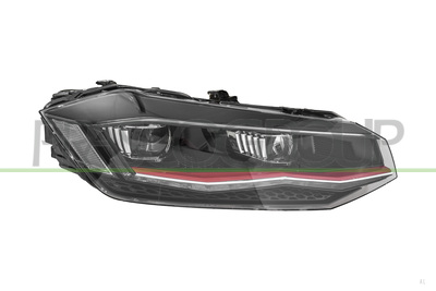 OPTICA DERECHA-ELECTRICA-CON MOTOR-SIN UNIDAD DE CONTROL-CON BORDE ROJO-FULL LED-MONTAJE VALEO MOD. GTI
