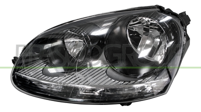 OPTICA IZQUIERDA H7+H7 ELECTRICA-CON MOTOR-NEGRA (MONTAJE HELLA)