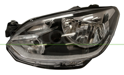 OPTICA IZQUIERDA H4 ELECTRICA-SIN MOTOR-NEGRA-CON BORDE CROMADO
