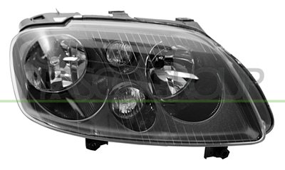OPTICA DERECHA H7+H7 ELECTRICA-CON MOTOR-NEGRA