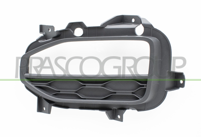 REJILLA SUPERIOR IZQUIERDA PARACHOQUES-NEGRA-CON AGUJEROS LUZ DIURNA RECTANGULAR HALOGENA Y SENSORE DE APARCAMIENTO