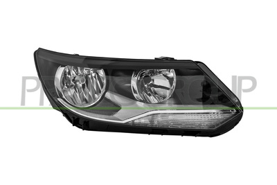 OPTICA DERECHA H7+H15 ELECTRICA-CON MOTOR-CON LUZ DIURNA
