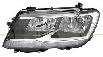 OPTICA IZQUIERDA H7+H7 ELECTRICA-CON MOTOR-CON LUZ DIURNA-NEGRA