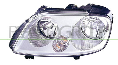 OPTICA IZQUIERDA H1+H7 ELECTRICA-CON MOTOR-CROMADA MOD. STANDARD