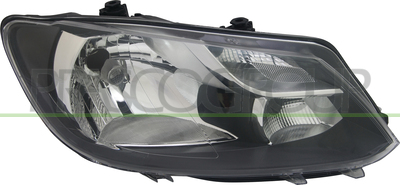 OPTICA DERECHA H4 ELECTRICA-CON MOTOR-BORDO CROMADO-TIPO HELLA