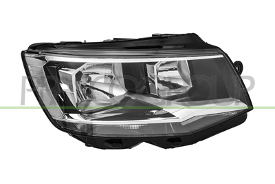OPTICA DERECHA H7+H7-ELECTRICA-CON MOTOR-NEGRA-CON BORDE CROMADO-MONTAJE VALEO