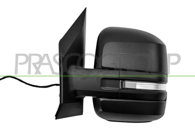 ESPEJO IZQUIERDO-ELECTRICO-NEGRO-TERMICO-CON PILOTO BLANCO-BRAZO CORTO-CONVEXO-6 PINES