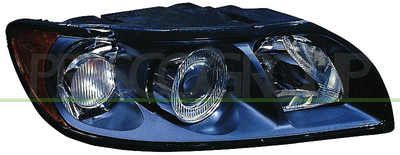OPTICA DERECHA H7+HB3 ELECTRICA-SIN MOTOR MOD. S40-NEGRA