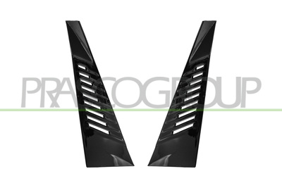 KIT REJILLA PARACHOQUES DELANTERO-NEGRA-BRILLANTE-(DERECHA+IZQUIERDA)