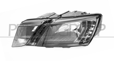 OPTICA IZQUIERDA H7+H15 ELECTRICA-CON MOTOR-CON LUZ DIURNA-NEGRA