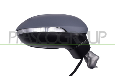 ESPEJO DERECHO ELECTRICO-TERMICO-IMPRIMADO-CON PILOTO-CON LUZ CORTESIA-ABATIBLE-CON MEMORIA-CON BLIS-CONVEXO-13 PINES
